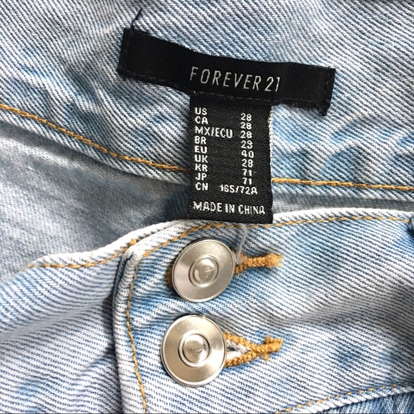 Forever 21 | denim high-waisted shorts, 28” - Picture 3 of 4